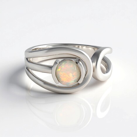 Anello in argento con Opale di Welo (de Melo Essence)