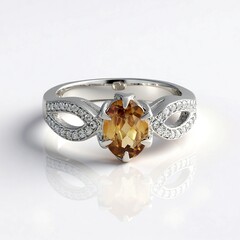 Anello in argento con Zircone Mandarino