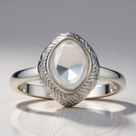 Bague en argent et Quartz blanc