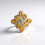 Anello in argento con Citrino (Dallas Prince Designs)