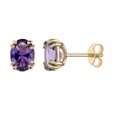Boucles d'oreilles en or et Améthyste (dagen)