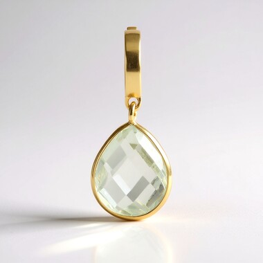 Zilveren hanger met een groene amethist