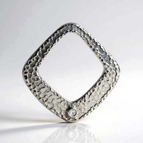 Ciondolo in argento con Topazio Bianco (MONOSONO COLLECTION)