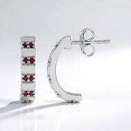 Mozambique Ruby Silver Earrings