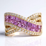 Anello in oro con Zaffiro Rosa (CIRARI)