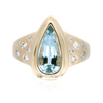 Anello in oro con Acquamarina Brasiliana AAA (CIRARI)