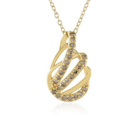 I2 Schokoladen-Brillant-Silberhalskette