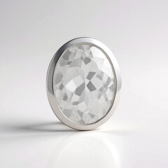 Ciondolo in argento con Quarzo Bianco (MONOSONO COLLECTION)