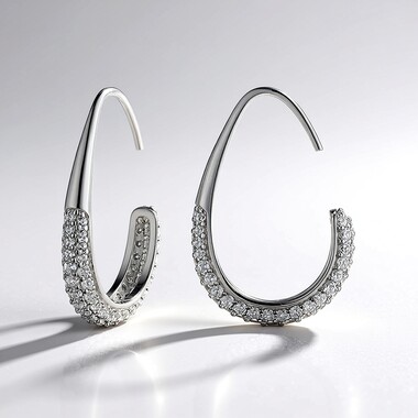 Boucles d'oreilles en argent et Zircon