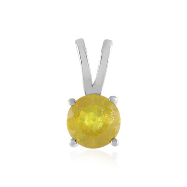 Colgante en plata con Zafiro amarillo de Madagascar