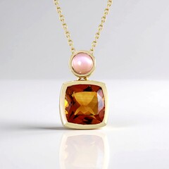 Collana in argento con Citrino Madeira