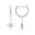 Pendientes en plata con Topacio blanco