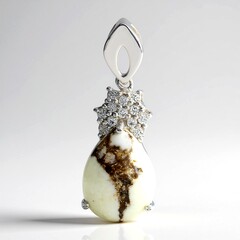 Ciondolo in argento con Magnesite