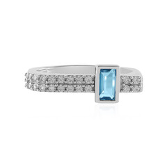Anello in argento con Topazio Blu Svizzero (de Melo)
