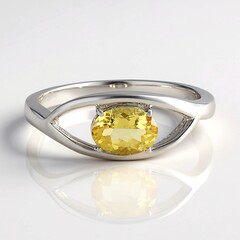 Anello in argento con Berillo Giallo