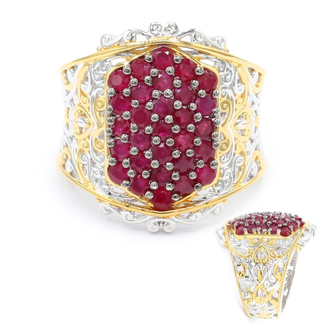 Burmesischer Rubin-Silberring (Gems en Vogue)