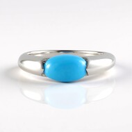 Zilveren ring met een Sleeping Beauty Turkoois (de Melo)