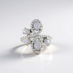 Anello in argento con Opale Australiano