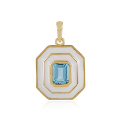 Ciondolo in argento con Topazio Blu Svizzero