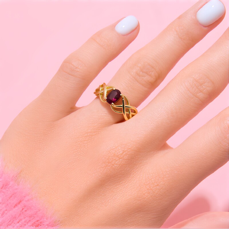 Anello in oro con Tormalina Rosa Brasiliana (Rifkind 1894 Collection)