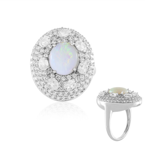 Australischer Opal-Silberring