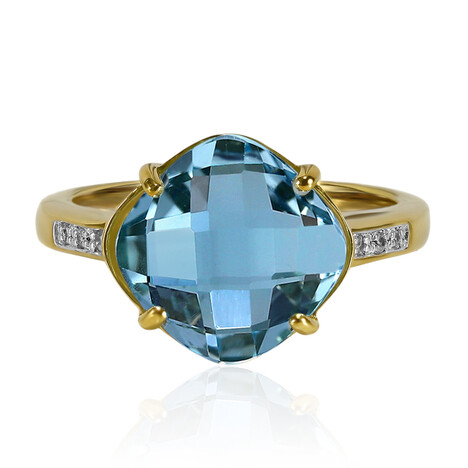 Himmelblauer Topas-Silberring