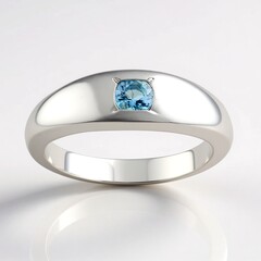 Anello in argento con Acquamarina del Mozambico