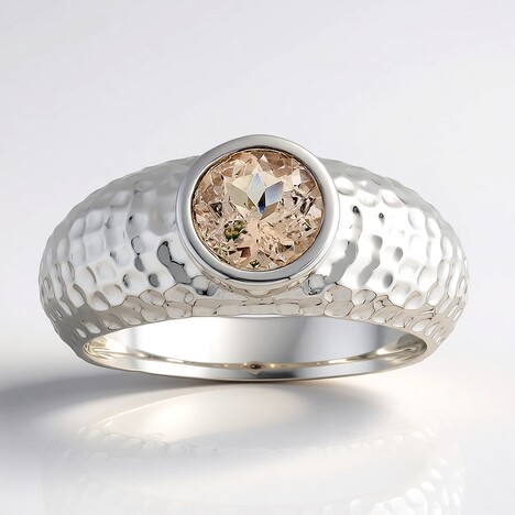 Anello in argento con Morganite Brasiliana