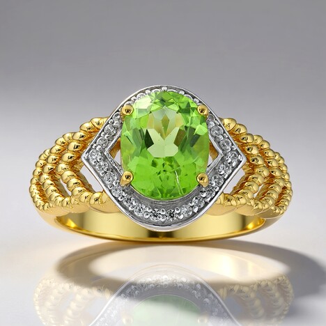 Anello in oro con Peridoto Wagogo