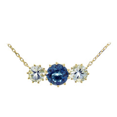 10K London Blue Topaz Gold Necklace