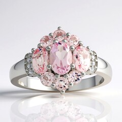 Anello in argento con MORGANITE MARROPINO
