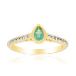 Anillo en plata con Esmeralda de Zambia