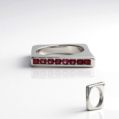 Anello in argento con Spinello Rosso