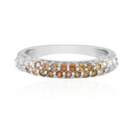 Anillo en plata con Zircón rosado