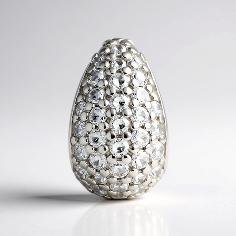 White Topaz Silver Pendant (MONOSONO COLLECTION)