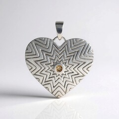 Ciondolo in argento con Diamante Champagne I3