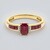 Anello in oro con Rubino Mozambico AAA