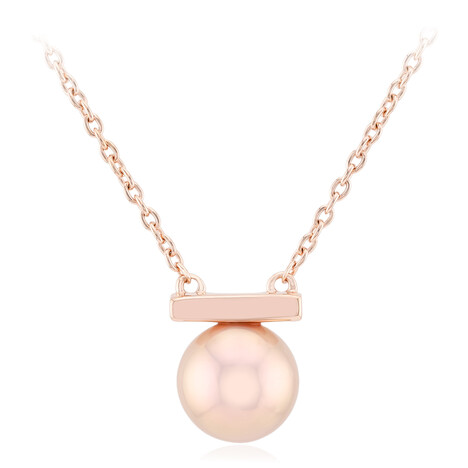 Purpurfarbene Ming-Perlen-Silbercollier (TPC)