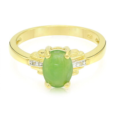 Bague en argent et Chrysoprase impériale