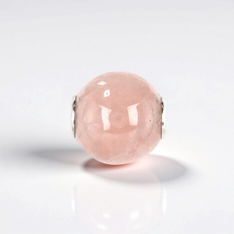 Ciondolo in argento con Quarzo Rosa (MONOSONO COLLECTION)