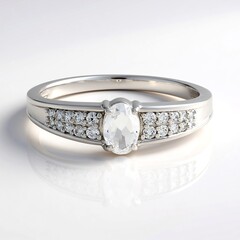 Anello in argento con Petalite