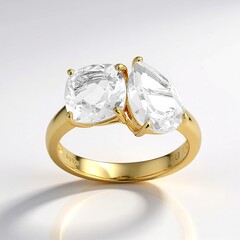 Anello in argento con Topazio Bianco