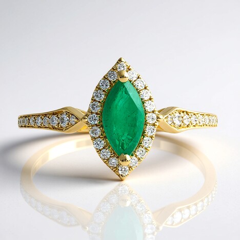 Anello in oro con Smeraldo Colombiano (CIRARI)