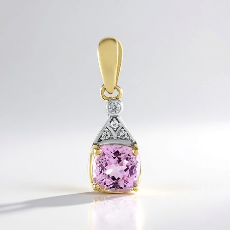 Ciondolo in oro con Kunzite