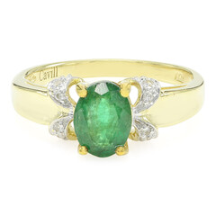 Zilveren ring met een Bahia-smaragd