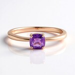 Anello in argento con Ametista Siberiana (de Melo)
