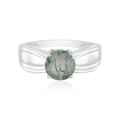 Anello in argento con Agata Muschiata