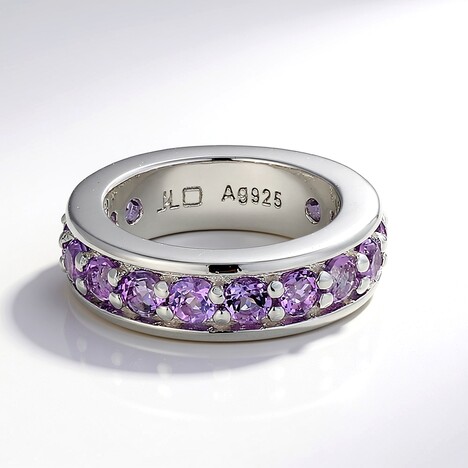 Ciondolo in argento con Ametista Rose de France (MONOSONO COLLECTION)