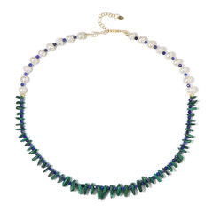 Edelstein-Silberhalskette