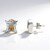 Orecchini in argento con Diamante Giallo I3